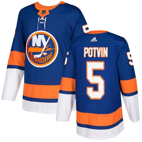 Adidas Men NEW York Islanders #5 Denis Potvin Royal Blue Home Authentic Stitched NHL Jersey->new york islanders->NHL Jersey